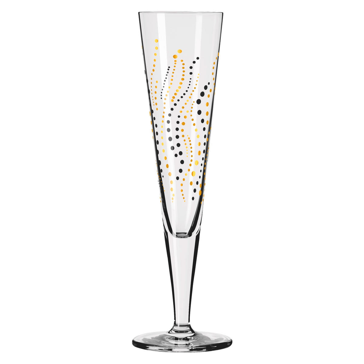CHAMPAGNERGLAS Goldnacht 205 ml 4-teilig  - Goldfarben/Schwarz, Trend, Glas (7,2/24/7,2cm) - Ritzenhoff Breker