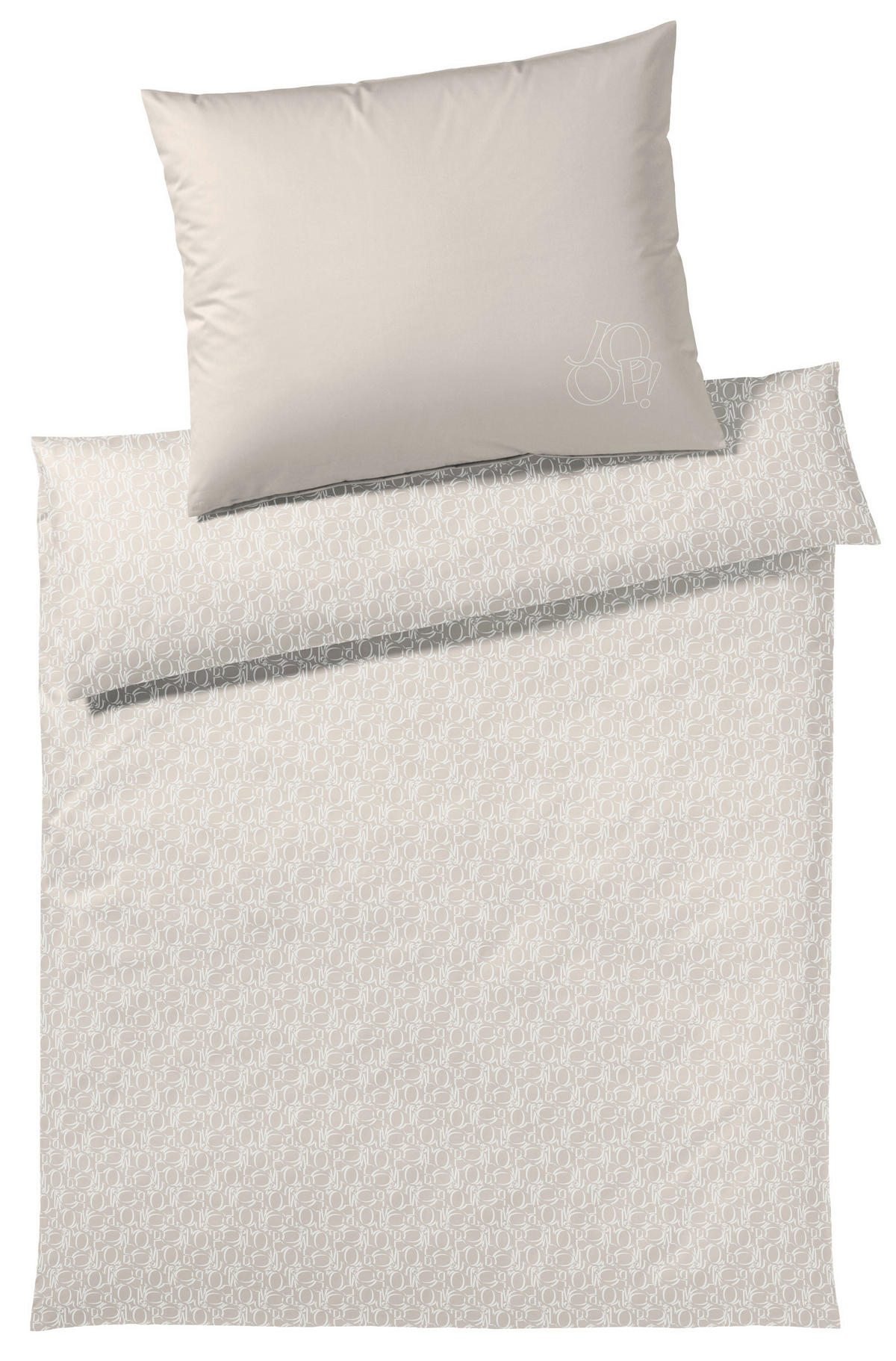 BETTWÄSCHESET Makosatin 160/210 cm  100 cm/65 cm  - Sandfarben, Design, Naturmaterialien/Textil (160/210cm) - Joop!