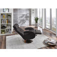 RELAXSESSEL Echtleder    - Anthrazit, KONVENTIONELL, Leder/Metall (70/114/80cm) - Cantus