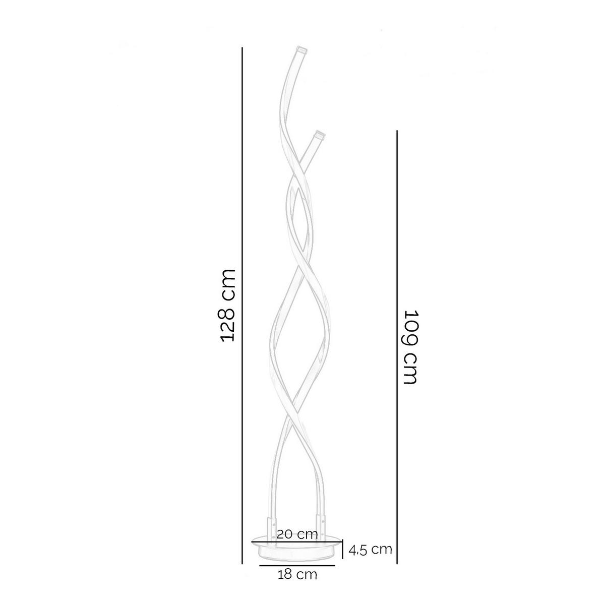 LED-STEHLEUCHTE 20/20/110 cm    - Titanfarben/Schwarz, Design, Kunststoff/Metall (20/20/110cm)