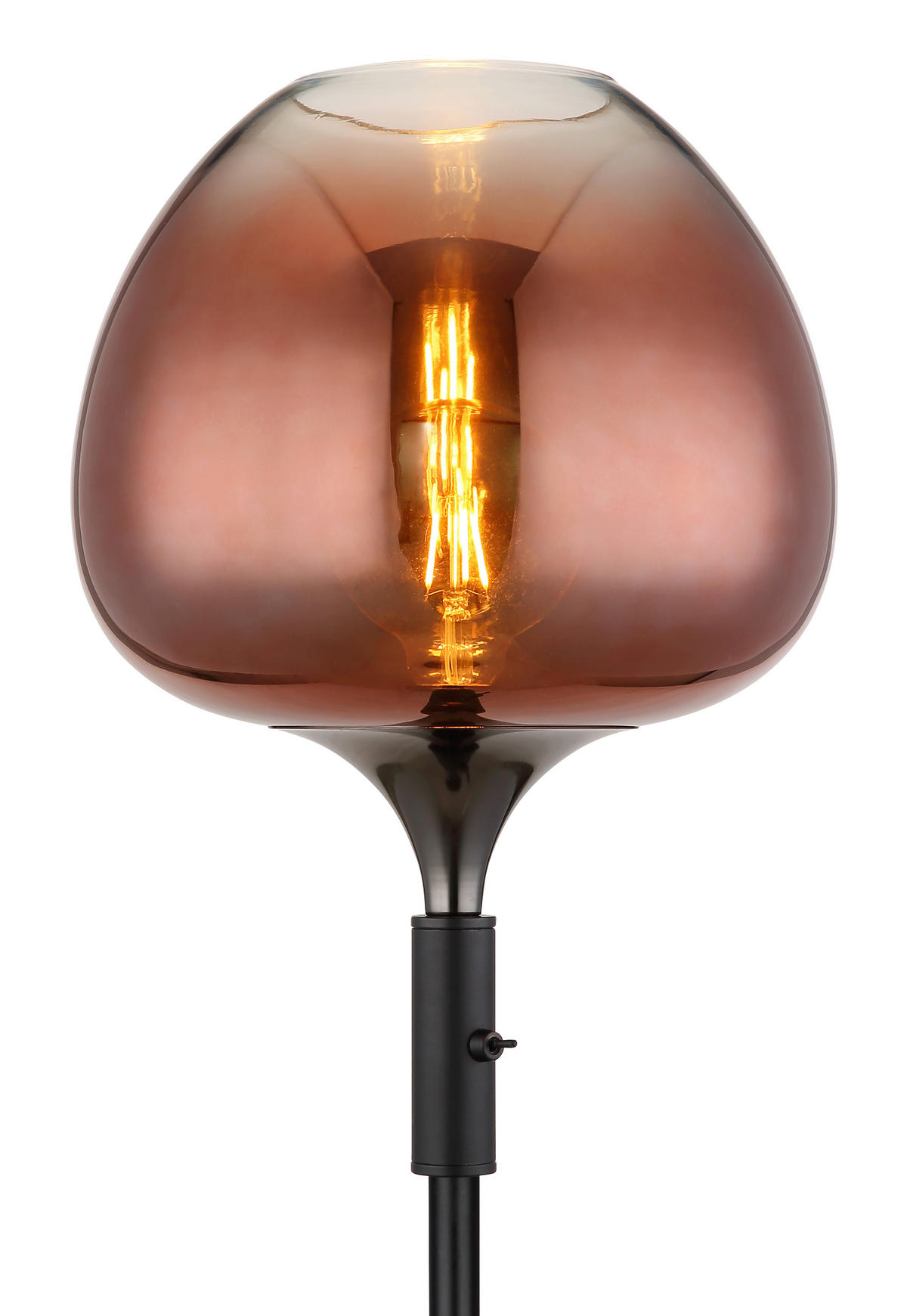 STEHLEUCHTE - Klar/Chromfarben, Basics, Glas/Metall (29/165cm) - Globo
