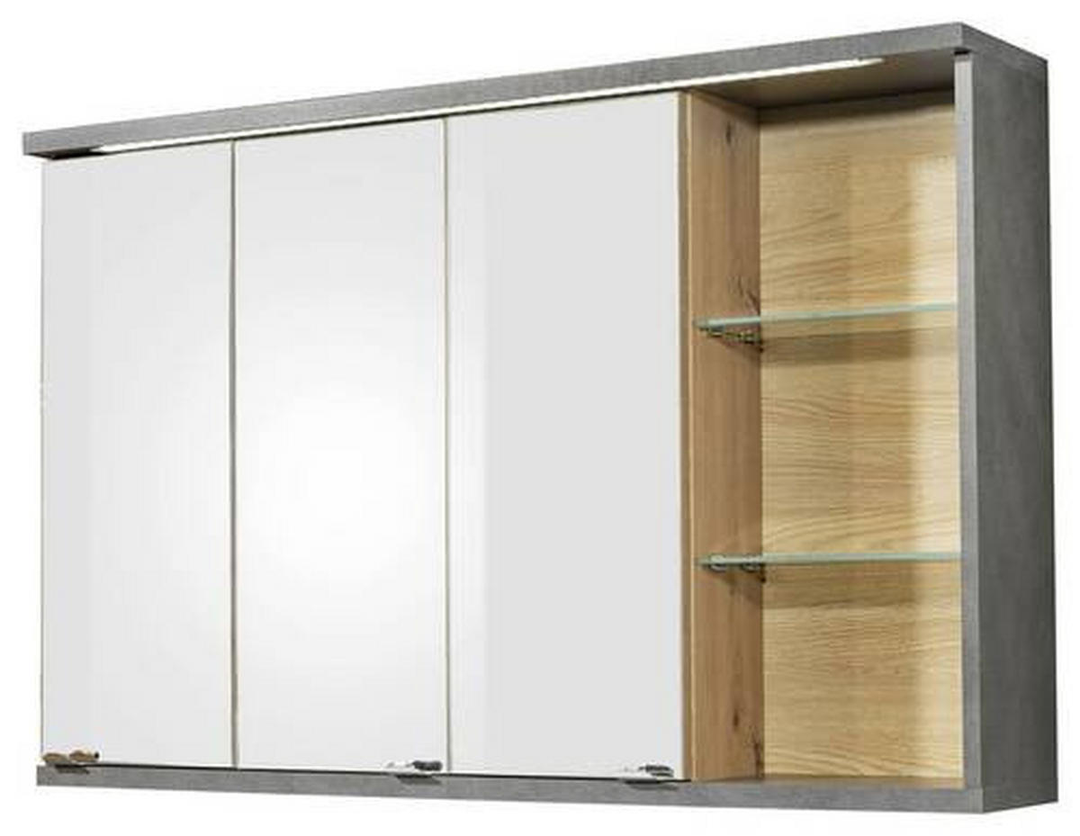 OMARA Z OGLEDALOM 110/70/21 cm  - barve kroma/antracit, Konvencionalno, umetna masa/steklo (110/70/21cm) - MID.YOU