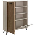 REGAL 110/140/36 cm Kaschmir - Kaschmir/Anthrazit, KONVENTIONELL, Holzwerkstoff/Kunststoff (110/140/36cm) - Xora