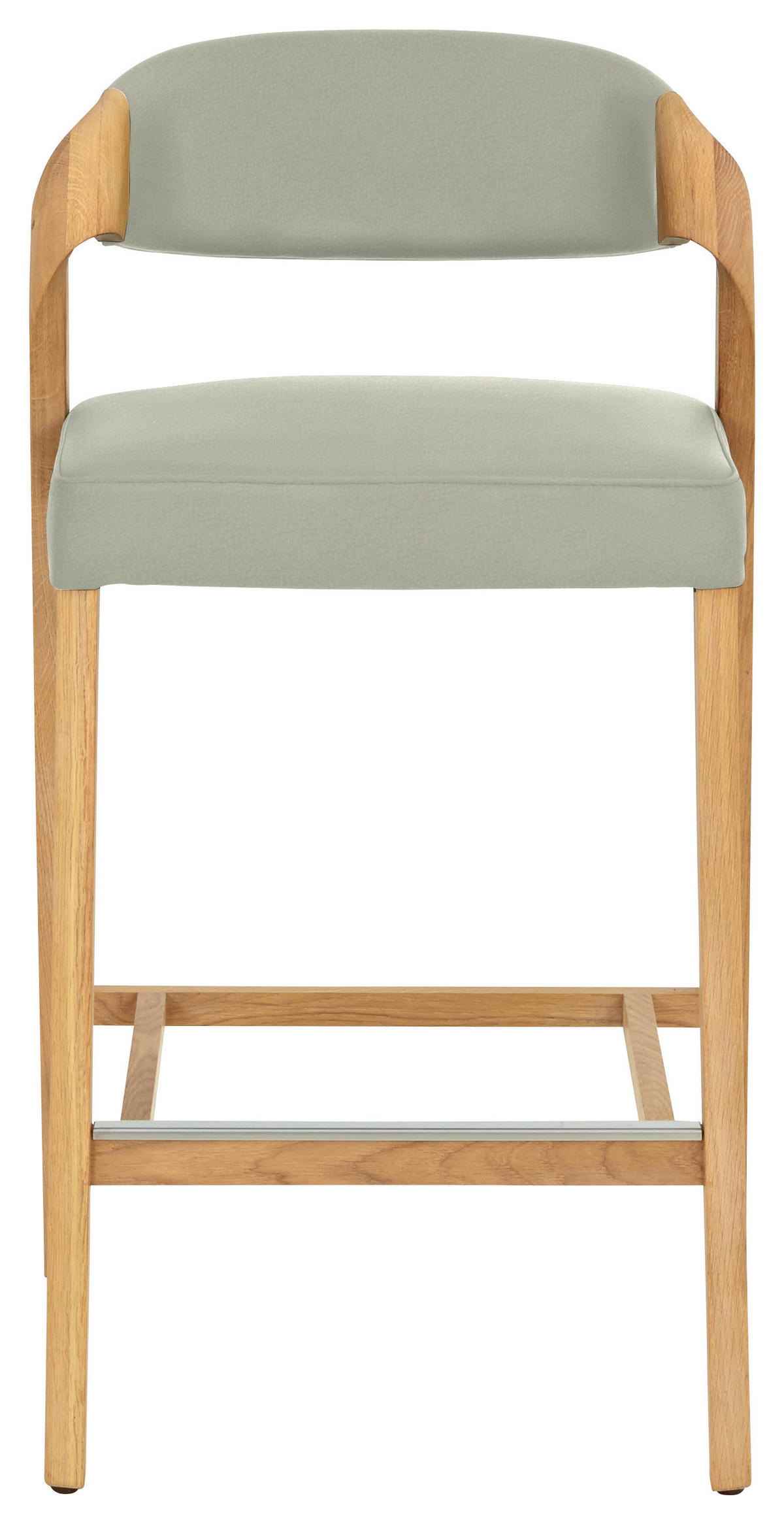 TRESENSTUHL in Wildeiche, Grauweiß  - Wildeiche/Grauweiß, Natur, Leder/Holz (51/93/49cm) - Voglauer