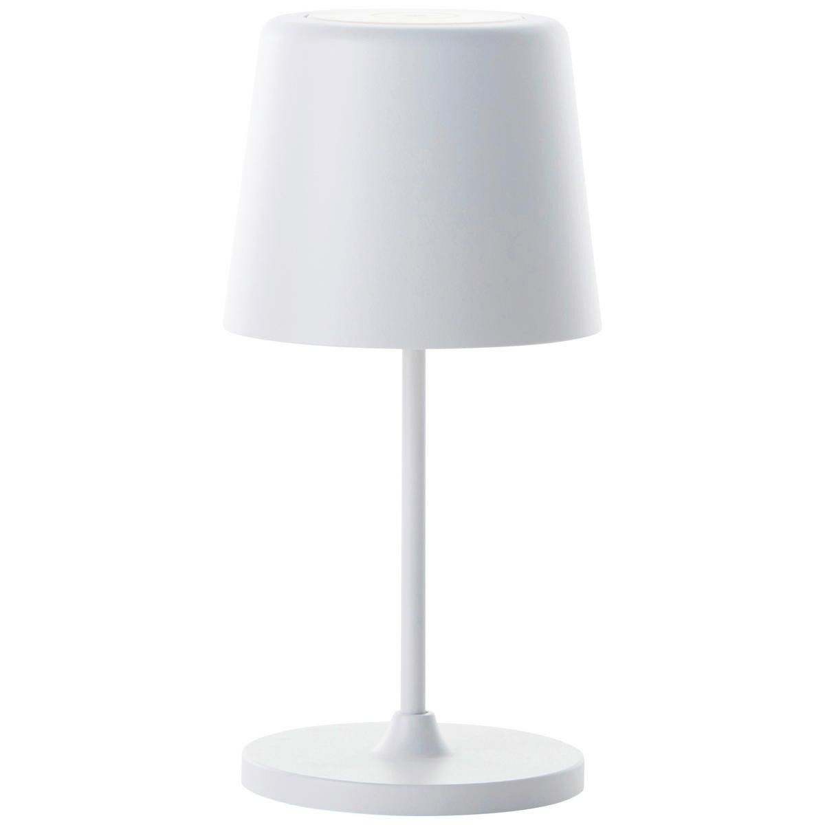AKKU-TISCHLEUCHTE - Weiss, Design, Kunststoff/Metall (10/37cm) - Brilliant