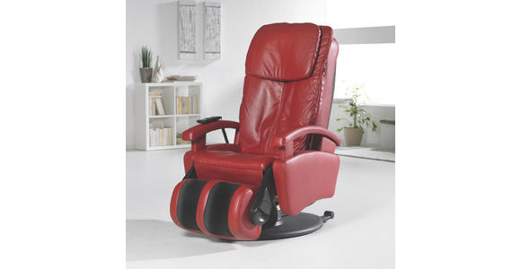 MASSAGESESSEL in Textil Rot - Rot/Schwarz, Design, Kunststoff/Textil (72/128/175cm) - Cantus