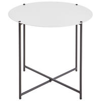 BEISTELLTISCH 49/49/46 cm Anthrazit, Weiß rund  - Anthrazit/Weiß, Design, Metall (49/49/46cm) - Ambia Garden