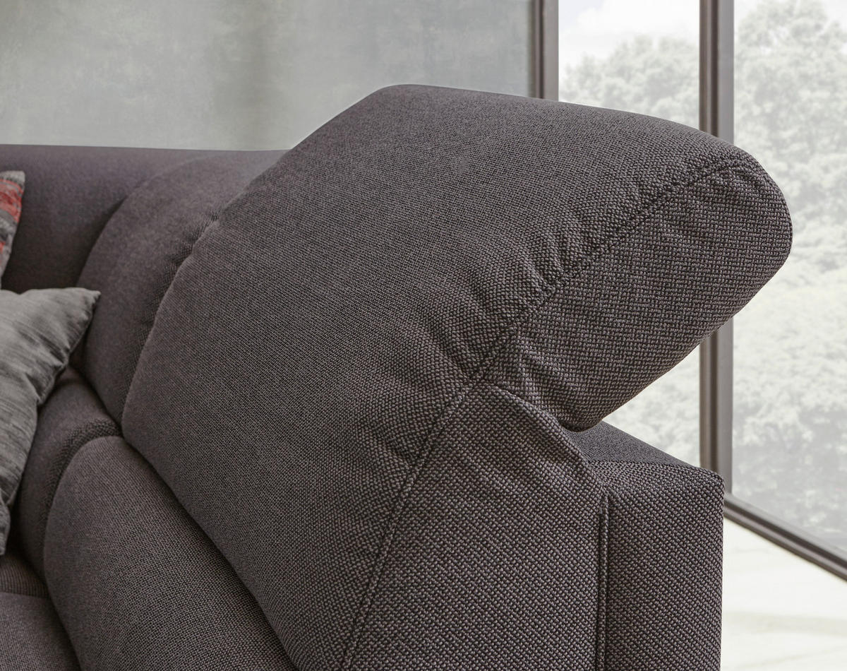 ECKSOFA in Webstoff Graphitfarben  - Graphitfarben, Konventionell, Kunststoff/Textil (288/271cm) - Himolla Komfortklass