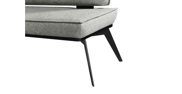 SITZBANK 153/90/65 cm Webstoff Schwarz, Hellgrau Buche massiv - Hellgrau/Schwarz, Basics, Holz/Textil (153/90/65cm) - Carryhome