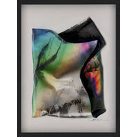 BILD Abstraktes 60/80 cm  - Silberfarben/Schwarz, Design, Papier/Kunststoff (60/80cm) - Monee