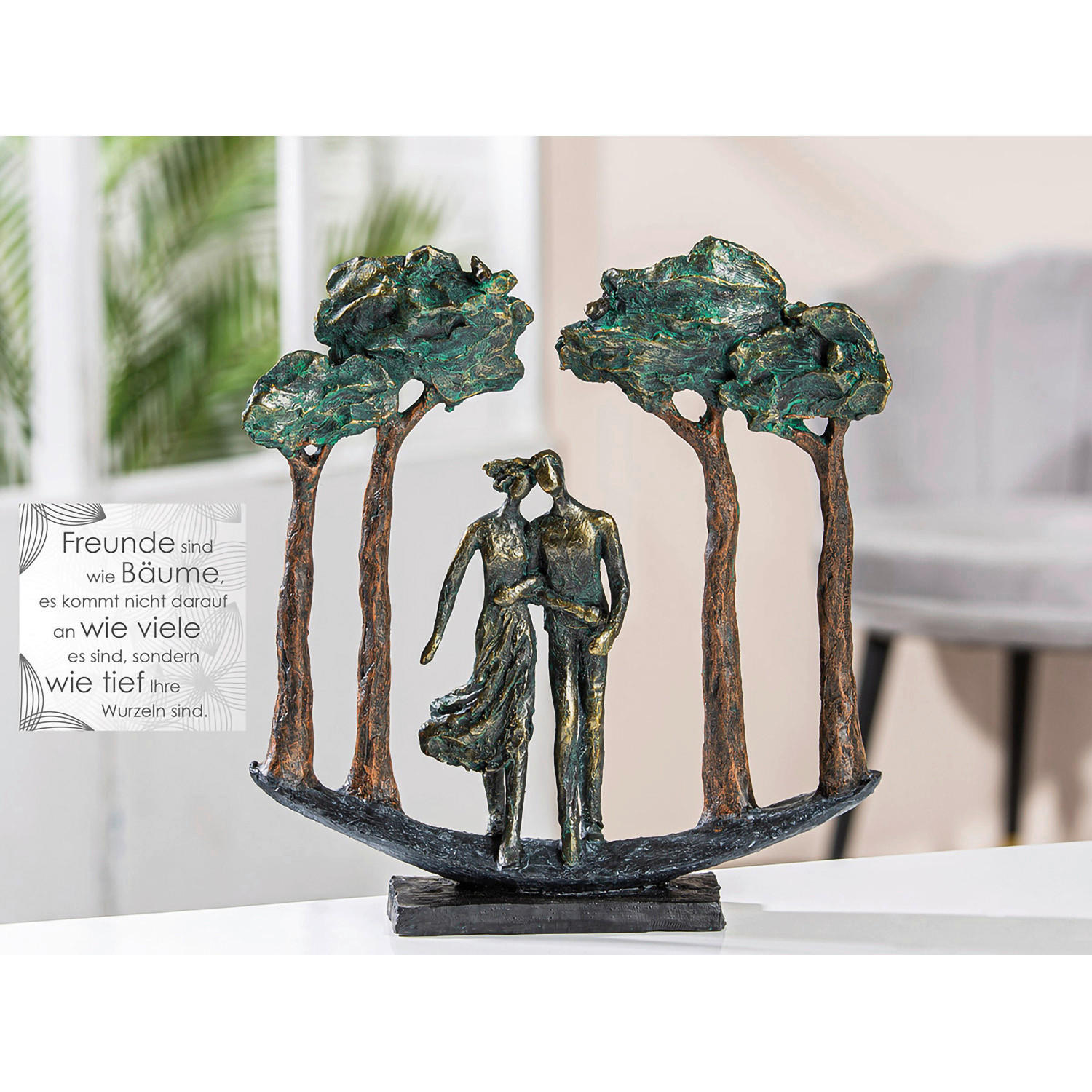 SKULPTUR - Bronzefarben, Basics, Kunststoff (29/30/7cm)