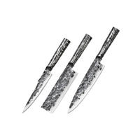 SET NOŽEV  meteora 3-delni - barve nerjavečega jekla, Basics, kovina (34/5/2.5cm) - Samura