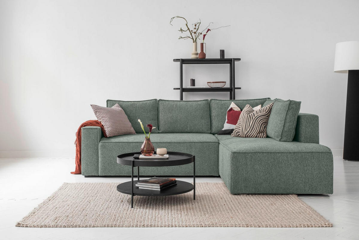 HÖRNSOFFA i  - vit/grå, Design, textil/plast (247/194cm) - MID.YOU