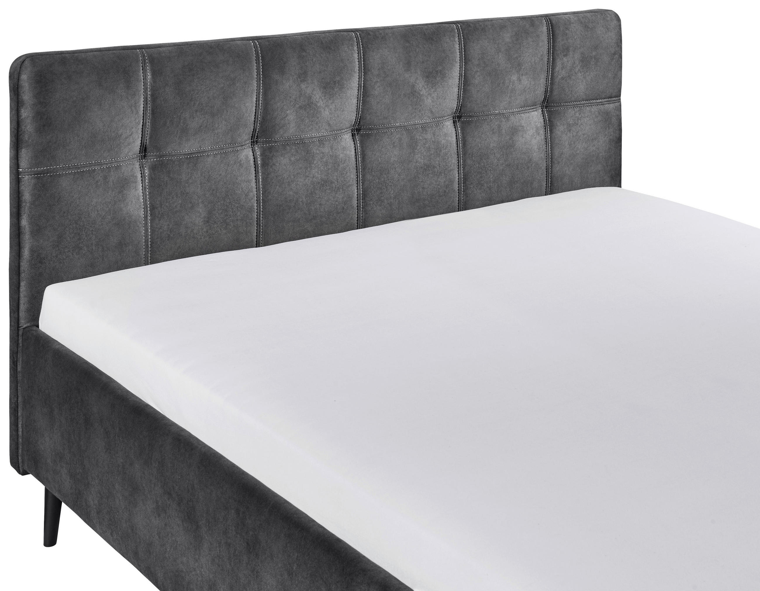 STOPPAD SÄNG 180/200 cm  i antracit  - svart/antracit, Basics, trämaterial/trä (180/200cm) - MID.YOU
