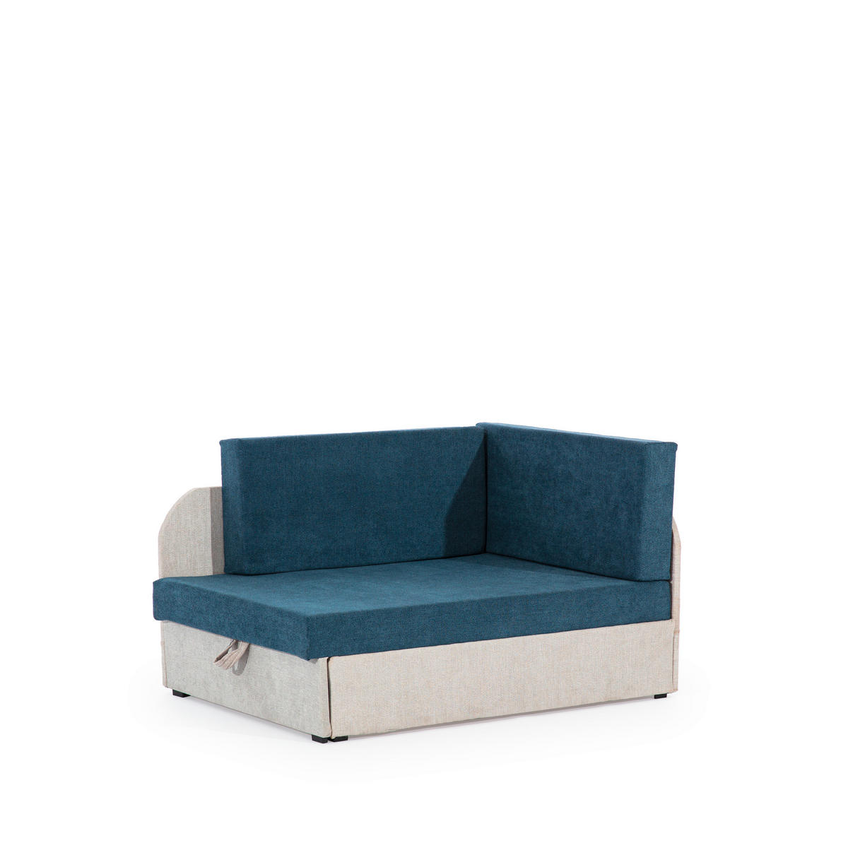 RÉCAMIERE in Fleece Blau, Hellgrau  - Blau/Hellgrau, Design, Kunststoff/Textil (104/60/75cm) - MID.YOU