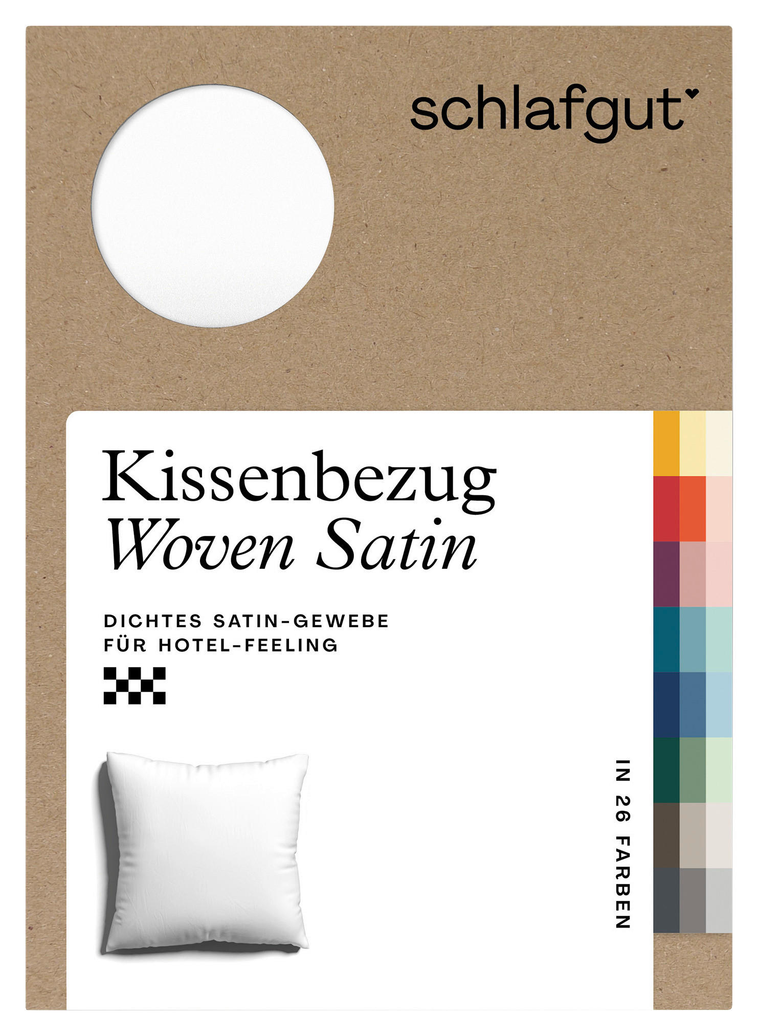 KISSENHÜLLE WOVEN SATIN 40/40 cm  - Weiß, Basics, Textil (40/40cm) - Schlafgut