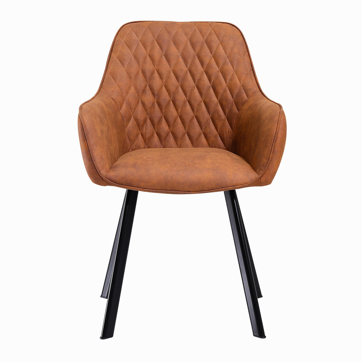 SADA STOLIČIEK S PODRÚČKAMI 2 kus - hnedá/čierna, Modern, kov/textil (56,5/83/63cm) - Livetastic