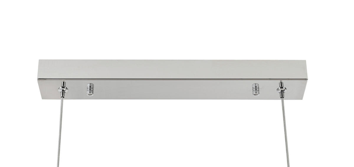 LED-HÄNGELEUCHTE Luca 93/18/120 cm   - Chromfarben, Design, Glas/Kunststoff (93/18/120cm) - Novel