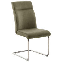 SCHWINGSTUHL  , Stoffauswahl, mit Griff  , Flachgewebe  ,  - Edelstahlfarben/Pastellgrün, Design, Textil/Metall (49/99/61cm) - Novel