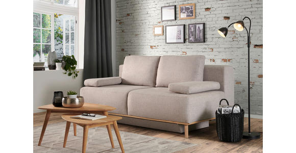 BOXSPRINGSOFA  mit Stoffauswahl, Rücken echt Hellgrau  - Hellgrau, Design, Holz/Textil (203/97/107cm) - Dieter Knoll