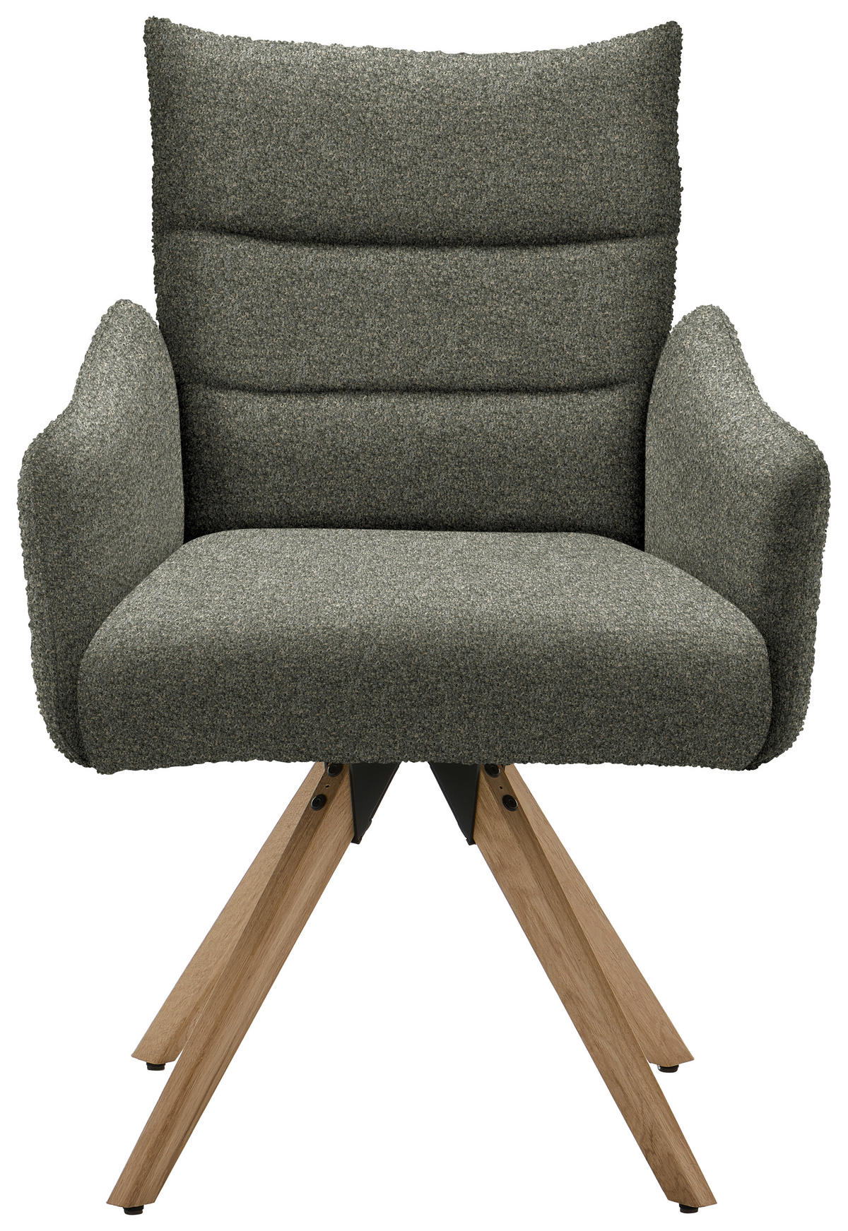 ARMLEHNSTUHL  in Jacquard  - Eichefarben/Braun, Design, Holz/Textil (62/86/68cm) - Welnova