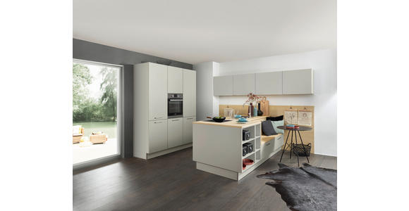 EINBAUKÜCHE   - Eichefarben/Grau, Design, Holzwerkstoff - Dieter Knoll