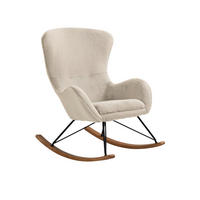 SCHAUKELSTUHL in Eichefarben, Beige  - Eichefarben/Beige, MODERN, Holz/Textil (70/102/94cm) - Livetastic