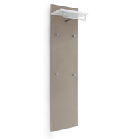 GARDEROBENPANEEL  in 42/170/27 cm  - Taupe/Weiß, Design, Glas/Holzwerkstoff (42/170/27cm) - Novel