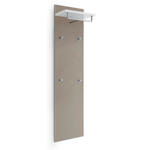 GARDEROBENPANEEL  in 42/170/27 cm  - Taupe/Weiß, Design, Glas/Holzwerkstoff (42/170/27cm) - Novel