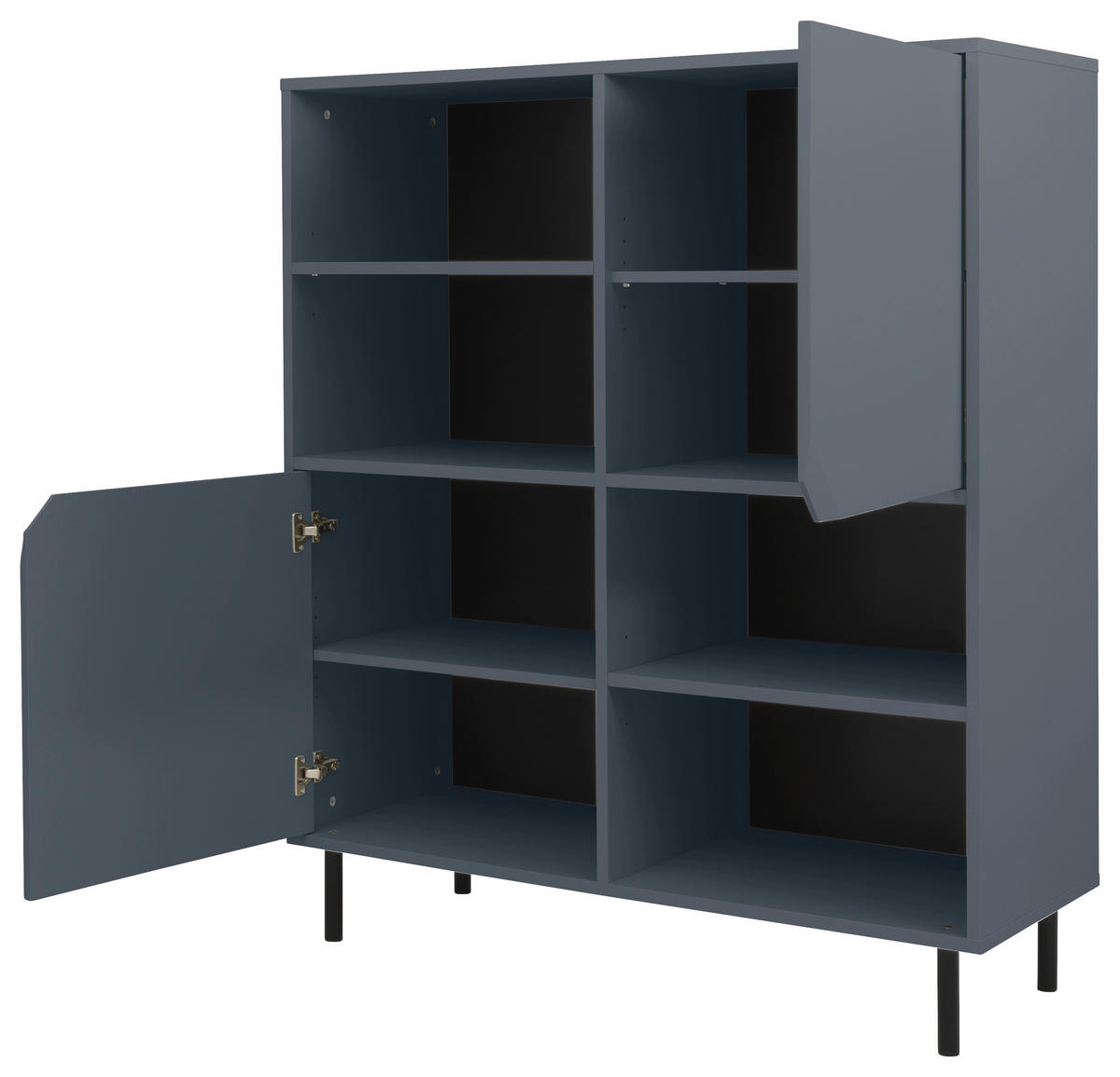 HIGHBOARD  in 118/137/43 cm  - Schwarz/Dunkelblau, Design, Holzwerkstoff/Metall (118/137/43cm)