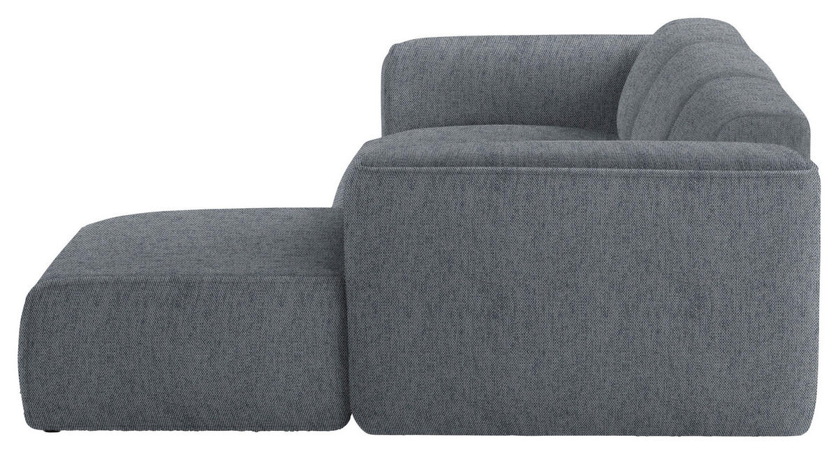 ECKSOFA  in Webstoff Grau  290/171 cm  - Schwarz/Grau, Design, Kunststoff/Textil (290/171cm) - home24