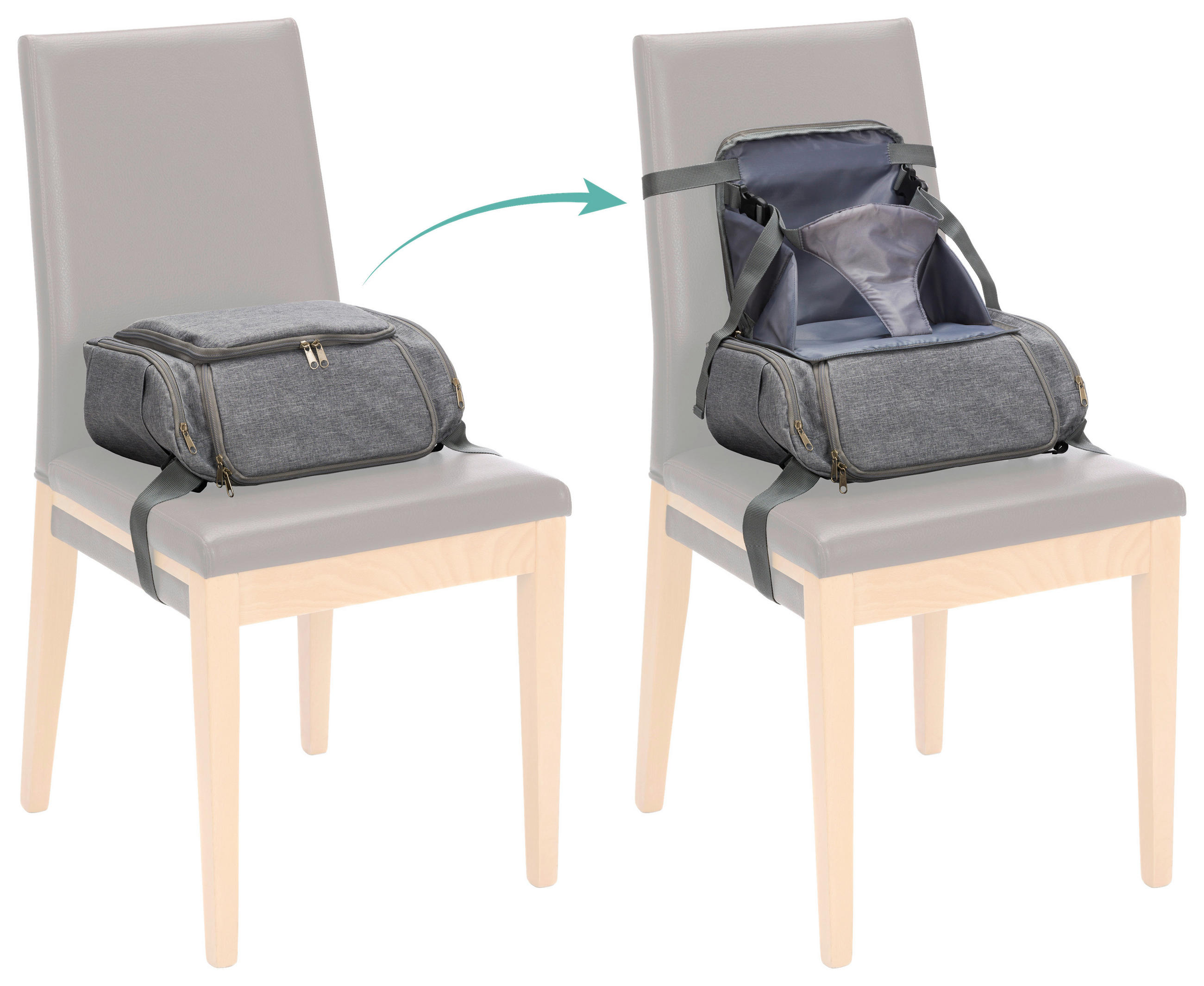 TISCHSITZ  - Grau, Basics, Textil (15/30/35cm) - Fillikid