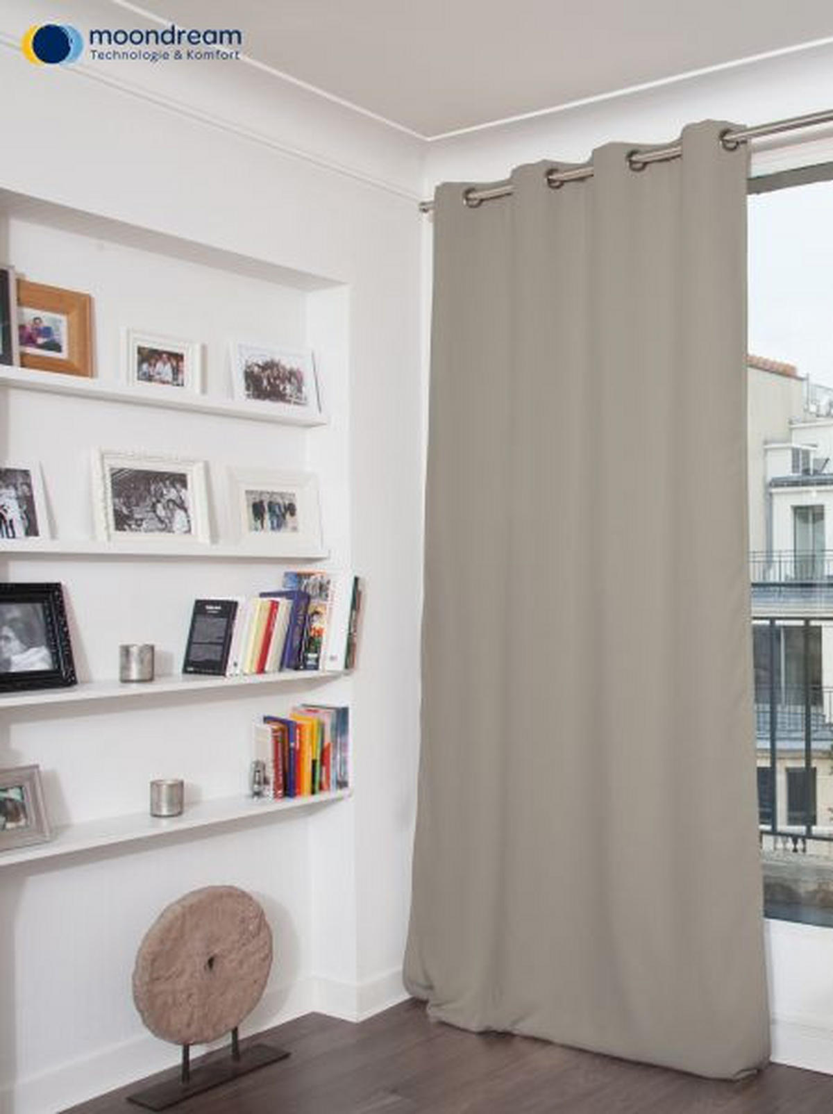 WÄRMESCHUTZVORHANG Verdunkelung 145/260 cm   - Taupe, Design, Textil (145/260cm)