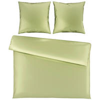 BETTWÄSCHE 3-teilig Segesta Satin 200/200 cm  - Hellgrün, MODERN, Textil (200/200cm) - Novel