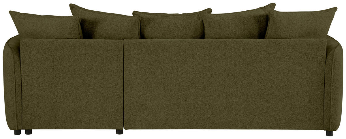 ECKSOFA in Chenille Olivgrün  - Olivgrün, Design, Textil (254/160cm) - MID.YOU