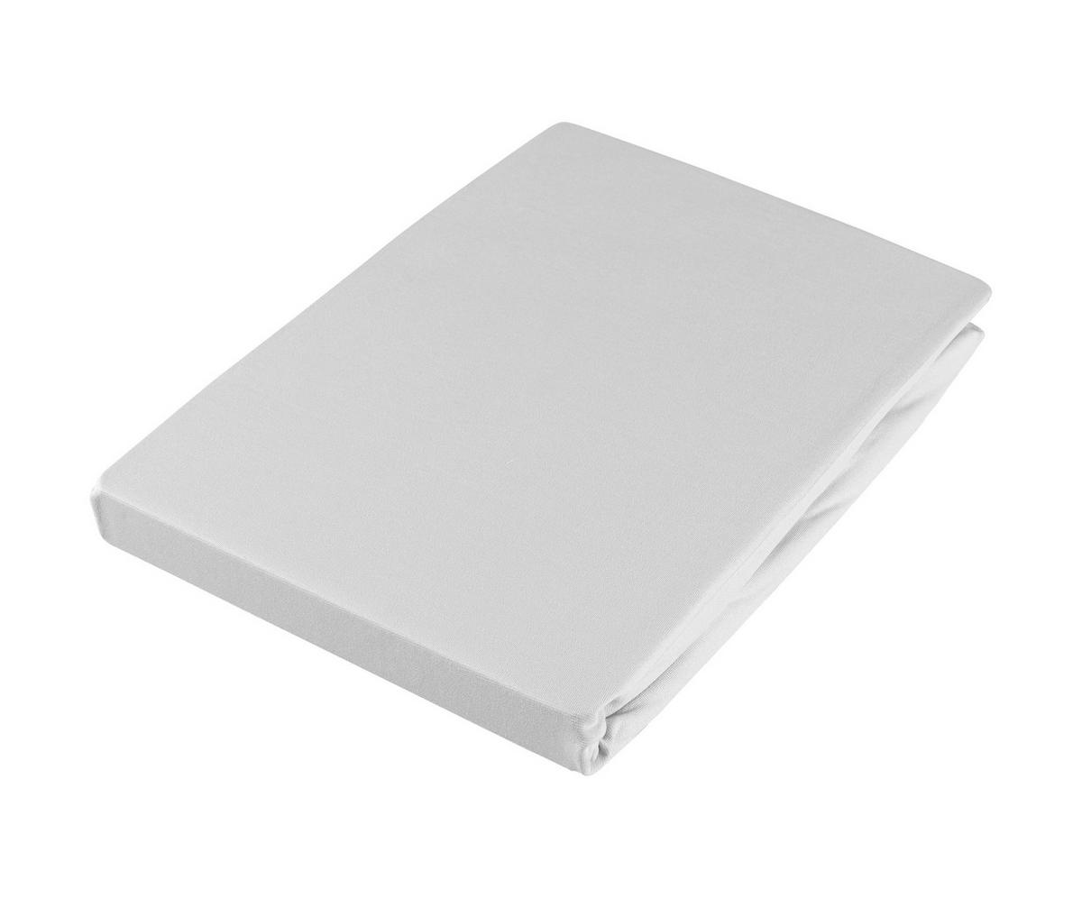 SPANNLEINTUCH 100/200 cm Zwirn-Jersey  - Silberfarben, Basics, Textil (100/200cm) - Estella