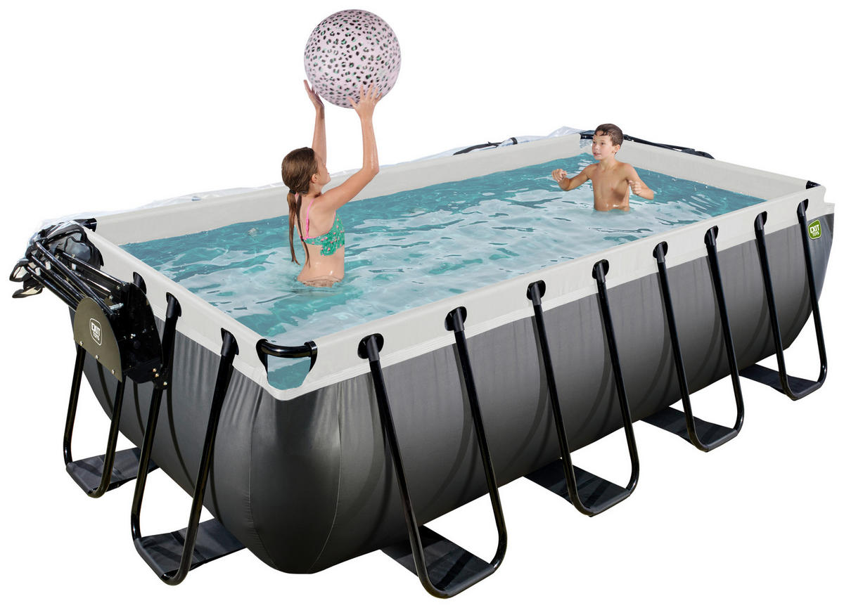 POOL 400/200/100 cm  - Anthrazit, Konventionell, Kunststoff/Metall (400/200/100cm) - EXIT Toys