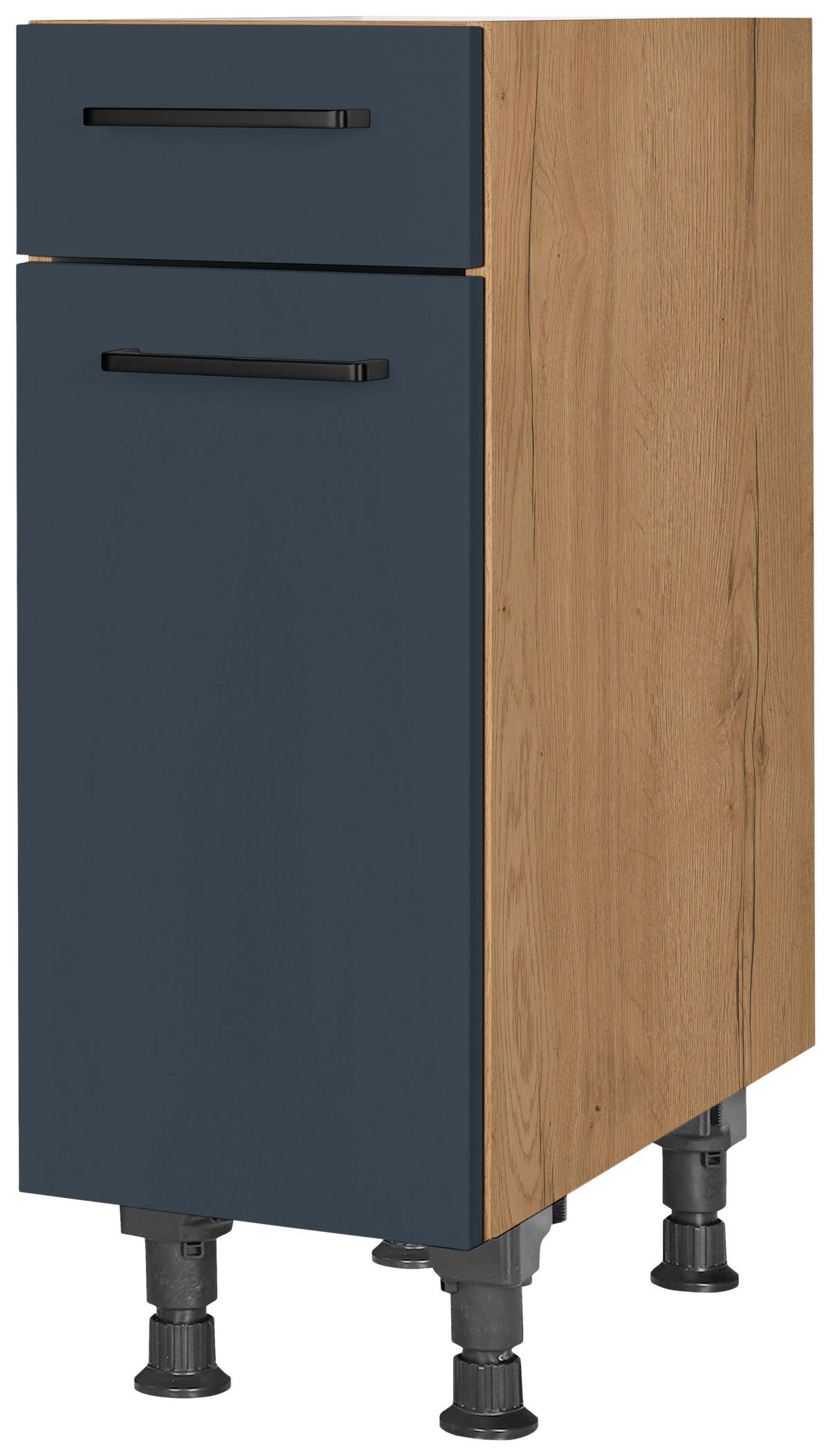 SCHUBKASTENUNTERSCHRANK 30/87/56 cm  in Blau, Eichefarben  - Blau/Eichefarben, MODERN, Holzwerkstoff/Metall (30/87/56cm) - Nobilia