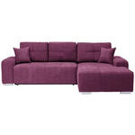 ECKSOFA in Webstoff Beere  - Beere/Silberfarben, Design, Kunststoff/Textil (280/194cm) - Carryhome