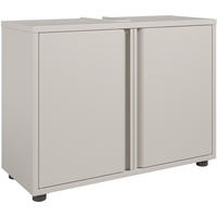 WASCHBECKENUNTERSCHRANK 80/60/33 cm  - Kaschmir/Schwarz, Design, Kunststoff/Metall (80/60/33cm) - home24