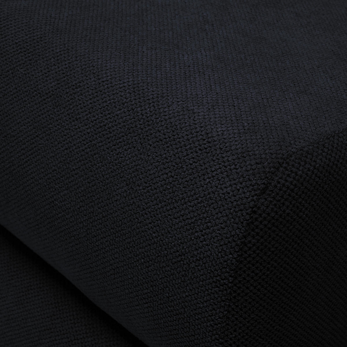 RÉCAMIERE Schwarz Flachgewebe  - Schwarz, Design, Kunststoff/Textil (171/71-88/93cm) - Cantus