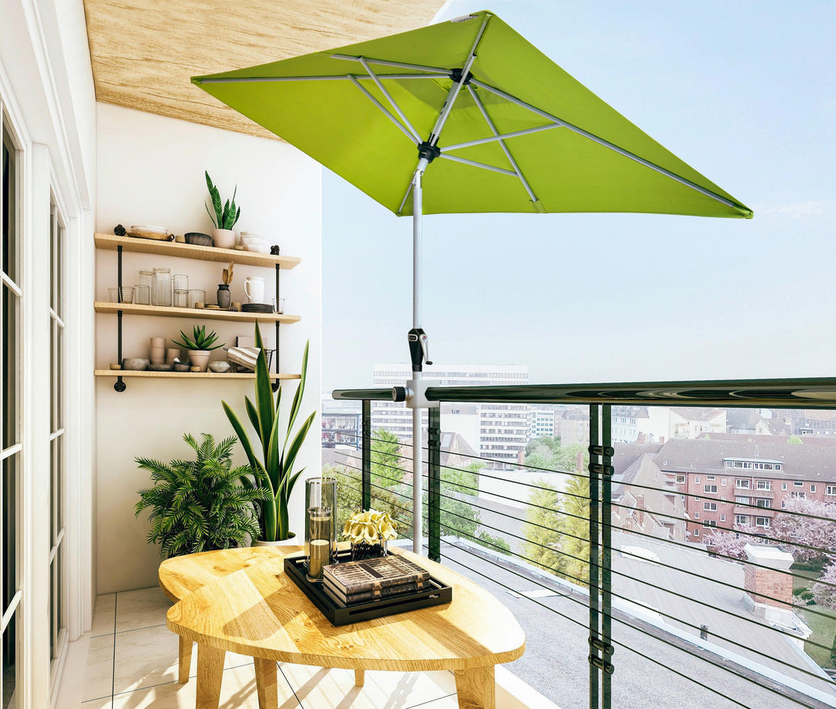 BALKONKLAMMER - Schwarz/Alufarben, Basics, Kunststoff/Metall (11/7/19cm) - Doppler