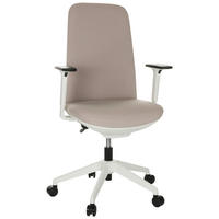 OTOČNÁ ŽIDLE, béžová - bílá/černá, Basics, textil/plast (70/103-113/70cm) - MID.YOU