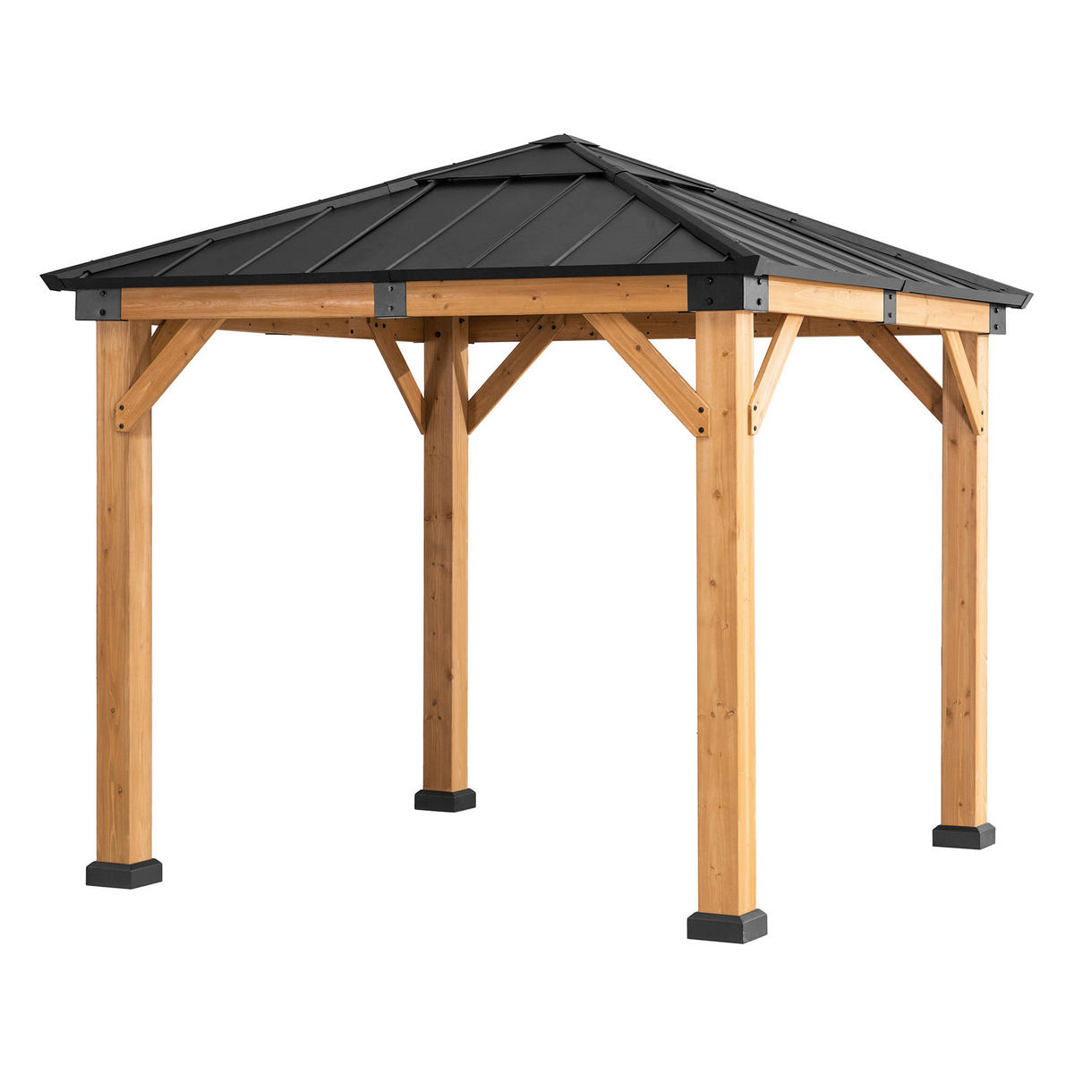 PAVILLON 273/274/273 cm  - Anthrazit, Basics, Holz/Metall (273/274/273cm) - Modante