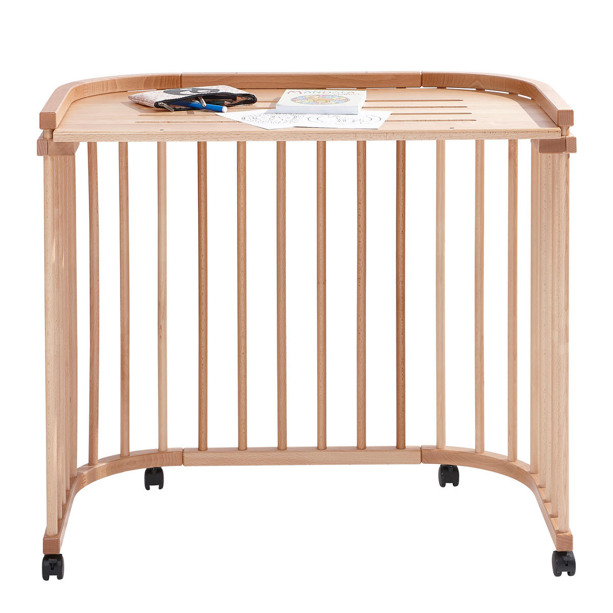BEISTELLBETT Babybay Maxi  - Naturfarben, Basics, Holz (94/54/79cm) - Babybay