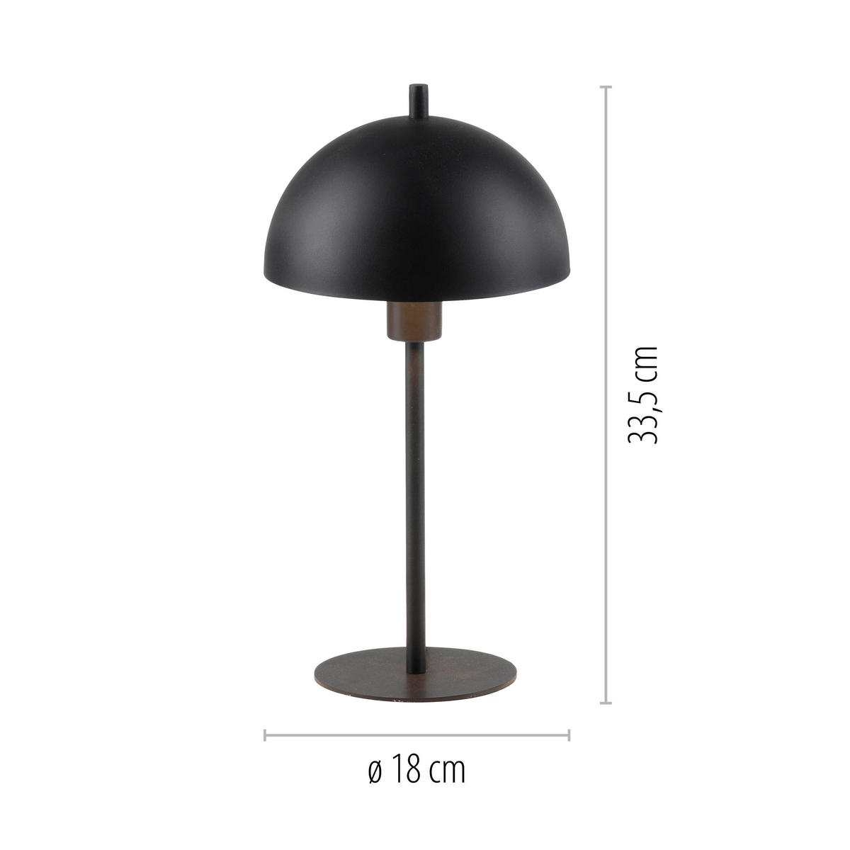 LED-TISCHLEUCHTE SW ALI 18/18/33,5 cm   - Schwarz, Design, Glas/Kunststoff (18/18/33,5cm) - Schöner Wohnen