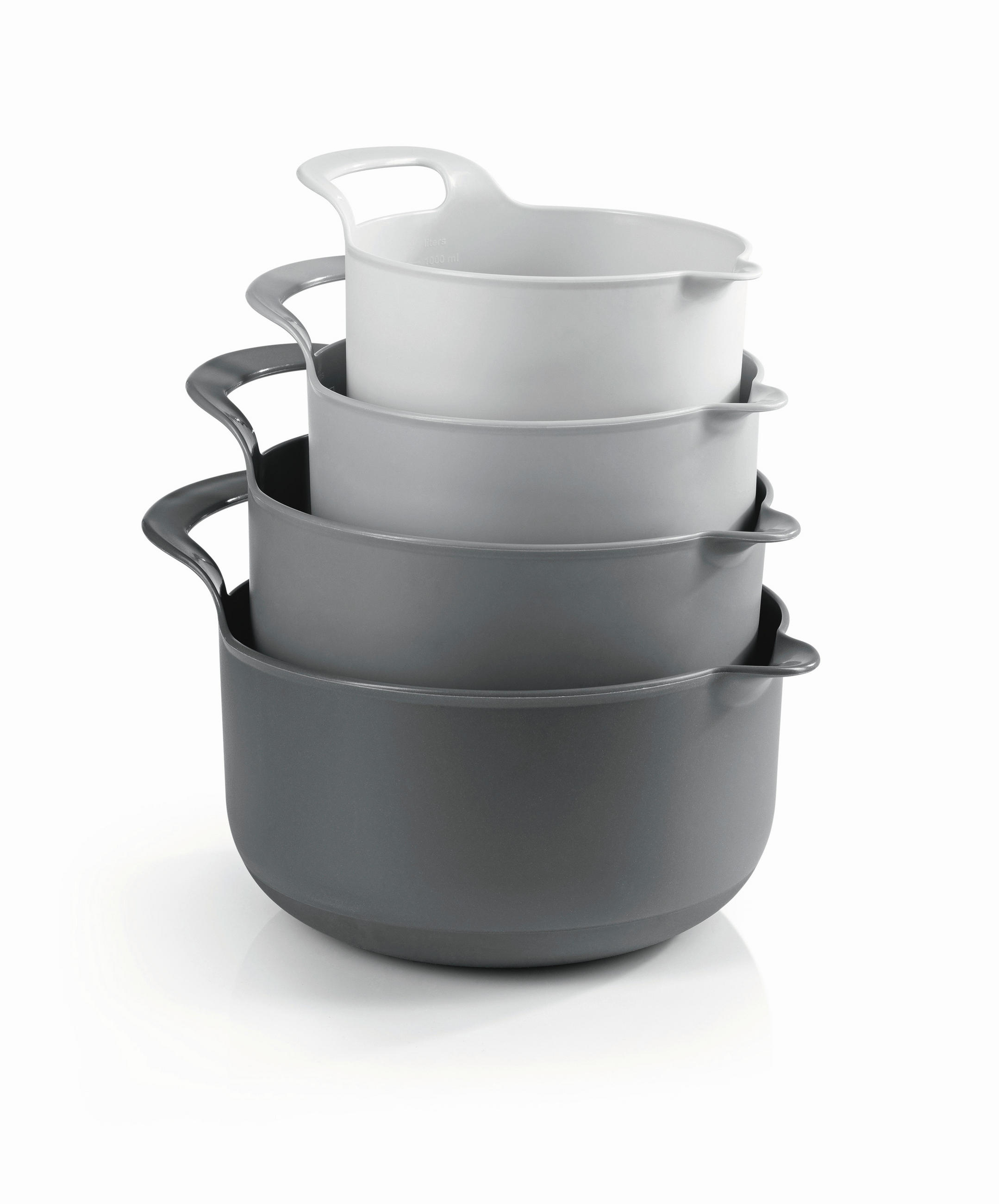 SCHÜSSELSET GOURMETmaxx 4-teilig  - Grau, Basics, Kunststoff (21/15/21cm) - GOURMETMAXX