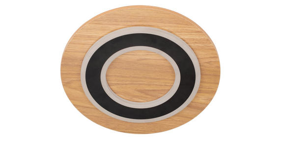 LED-DECKENLEUCHTE 32 cm  - Schwarz/Naturfarben, Basics, Holzwerkstoff/Metall (32cm) - Novel