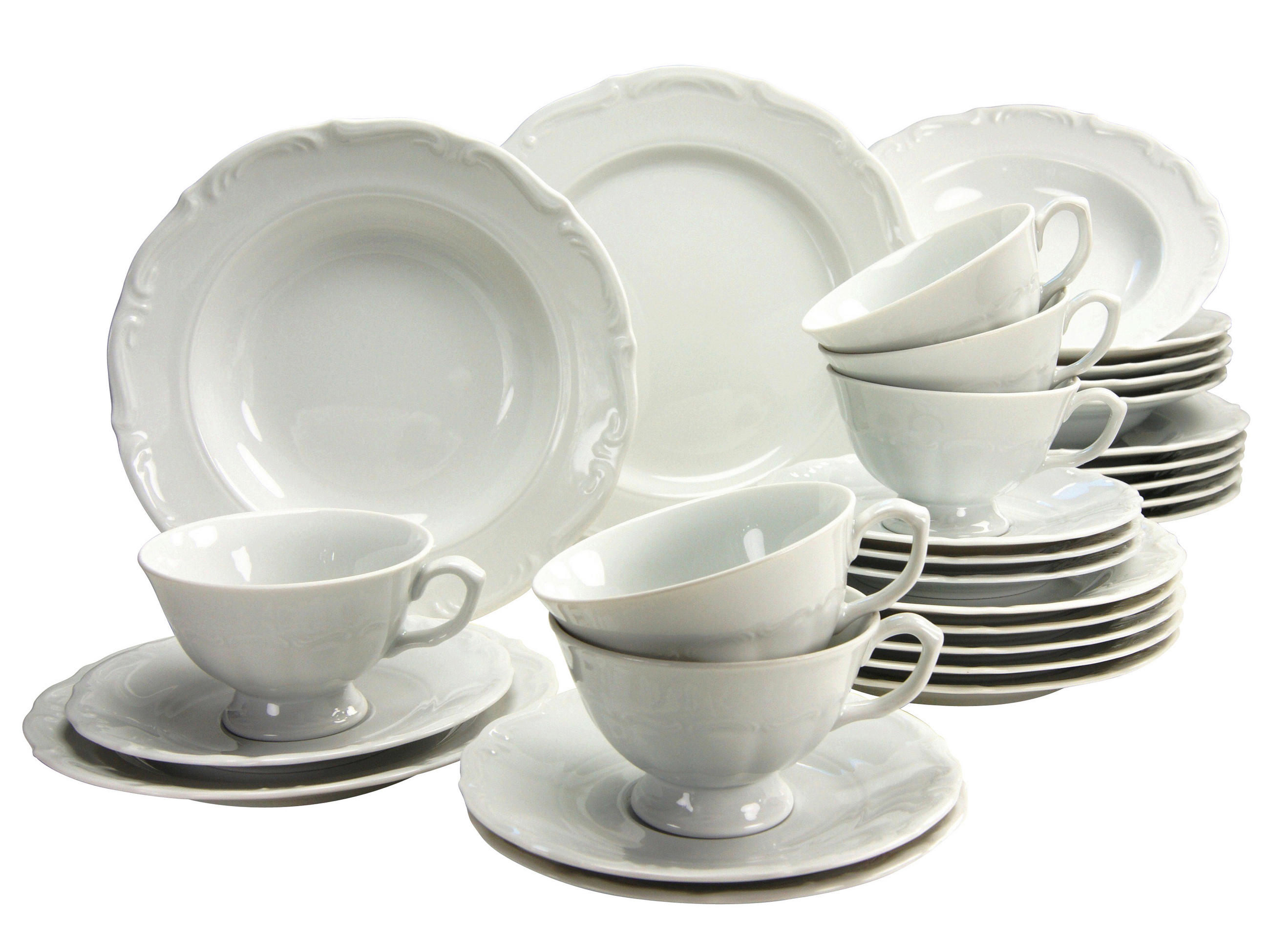 KOMBISERVICE Weiß MARIA THERESIA 30-teilig 6 Personen - Weiß, Basics, Keramik - Creatable