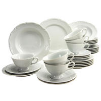 KOMBINOVANÝ SERVIS, 30-dielne, porcelán - biela, Basics, keramika - Creatable